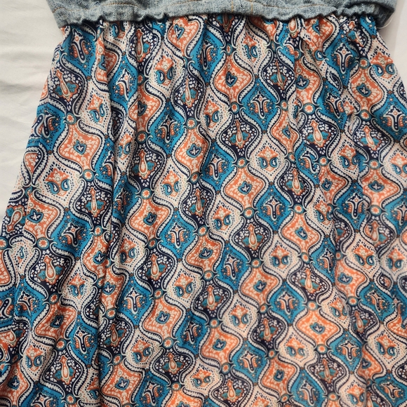 Rue21 Denim and Patterned Strapless Dress - Picture 5 of 16